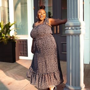 Chiffon Cheetah Maxi Dress